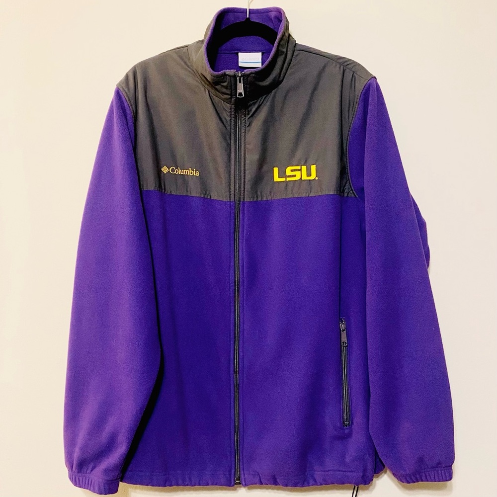 Columbia Sportswear LSU Tigers Men's Full Zip Collegiate Fleece Jacket, Size: XL